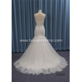 Crystal design gorgeous bridal Bead lace strapless mermaid wedding dress